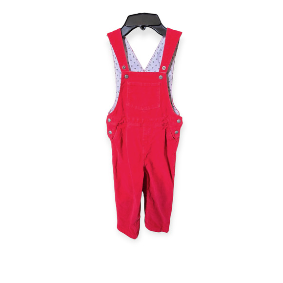 Petit Bateu Corduroy 24 Months Unisex Red Overalls - Picture 1 of 5